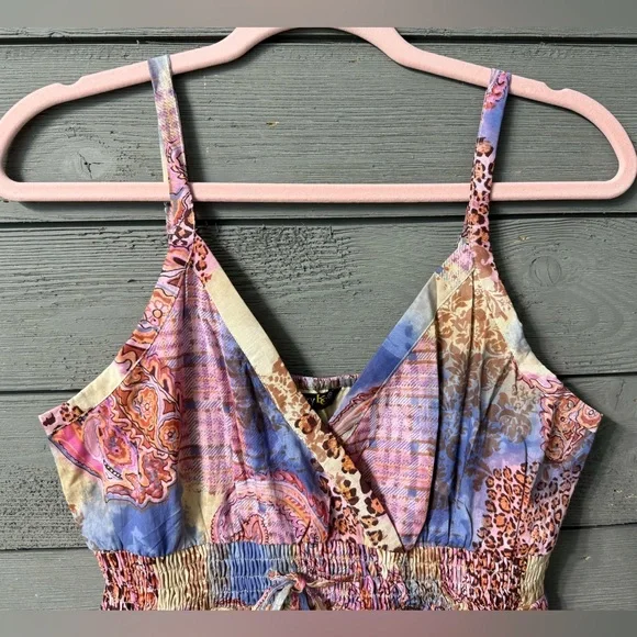 NWT Chaudry KC Anthropologie Leopard Paisley Watercolor Dress Sz M Spring Summer - Picture 10 of 16